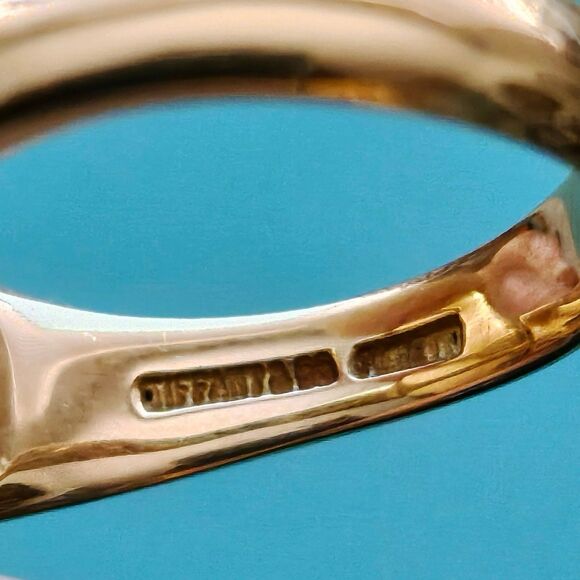 ULTRA RARE Vintage Tiffany & Co 18k Gold Flip Signet Ring OOAK Reversible Design - Picture 11 of 15